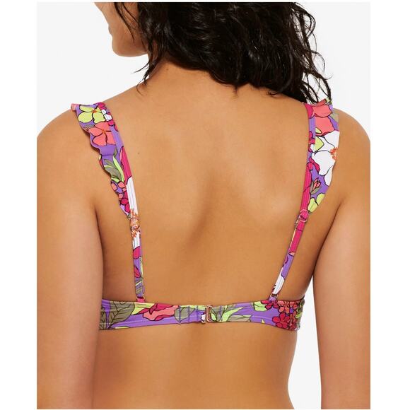 Hula Honey Floral Stretch Ruffle Swimsuit Top Size XS NWT - Picture 8 of 8